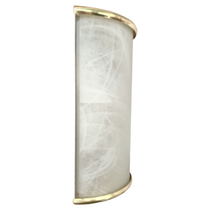 Aplica Perete SOFF 3-440/1 MS E14 1x40W Baza Metal, Abajur Sticla Matt Cu capace Laterale Auriu IP 40 ORION