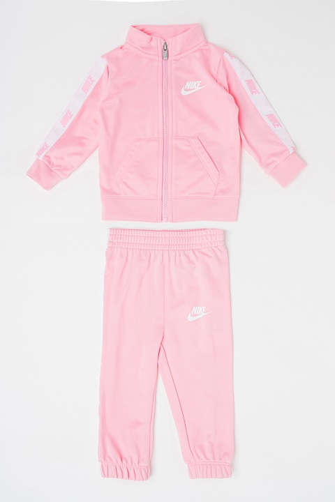 Nike, Cipzáros szabadidőruha logós oldalcsíkokkal, Világos rózsaszín