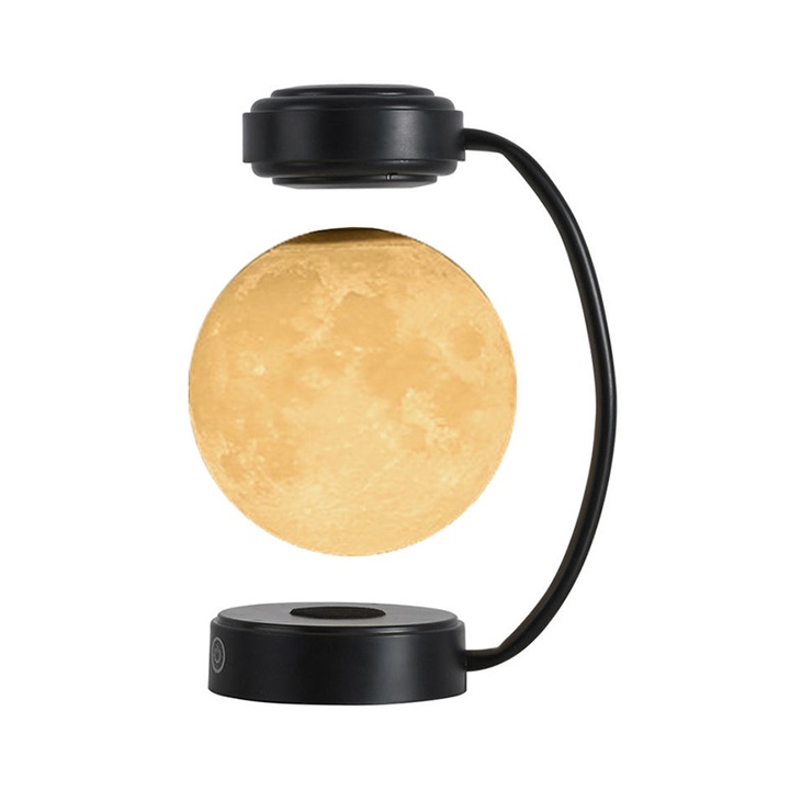 Lampa de veghe JTJ, magnetica, LED integrat, negru/auriu, 14cm