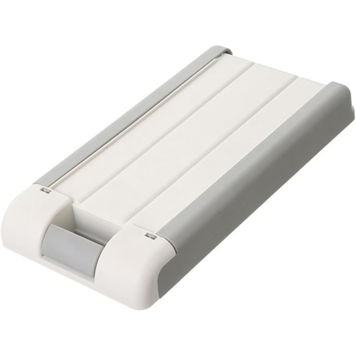 Cutie depozitare cu sertare, Sertar de depozitare ascuns, Pentru birou, elevi, masa de lucru, Plastic, 15 x 29 x 4 cm, Gri