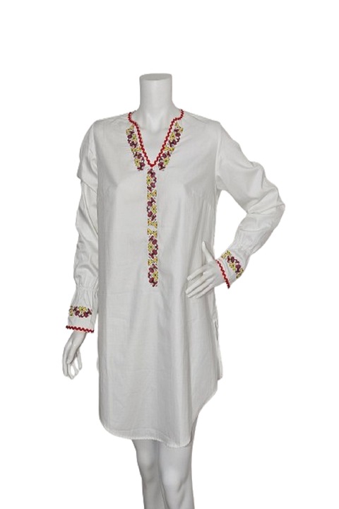 Туника с български шевици, L, бял