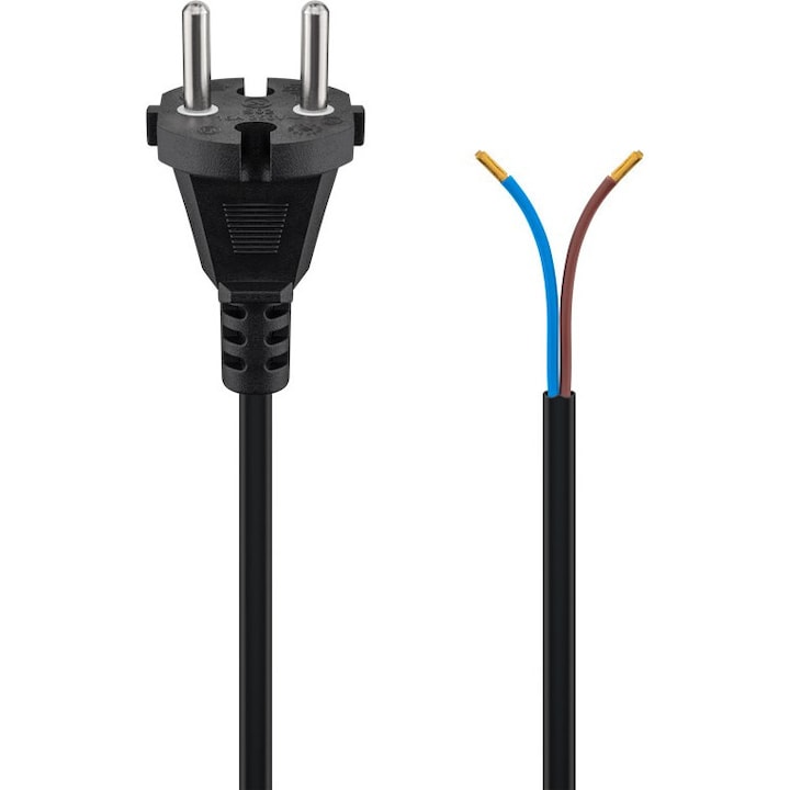 Cablu universal de conectare aspirator, Goobay, 7.5 m, Negru