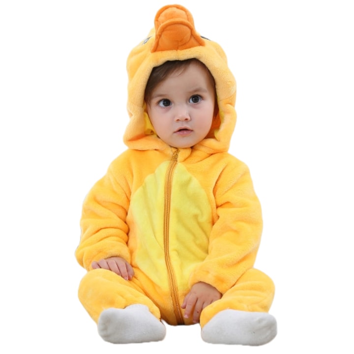 Kigurumi gyerek pizsama WildFashion, 218499, Polár, 90 CM, Sárga