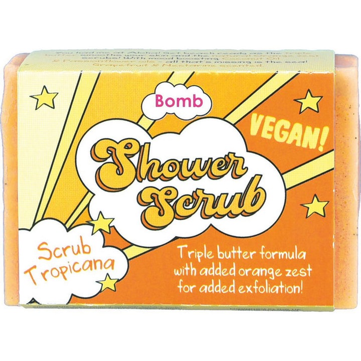 Scrub Tropicana hámlasztó tusfürdő, Bomb Cosmetics, 200 g