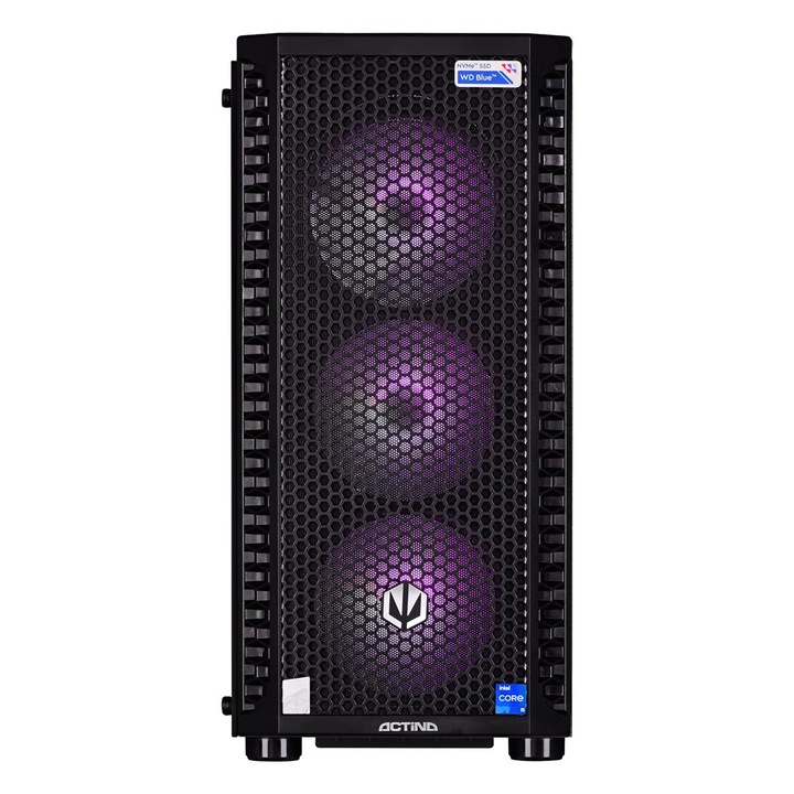 Компютър Actina, Ryzen 5, 16GB DDR4, 1TB SSD, черен