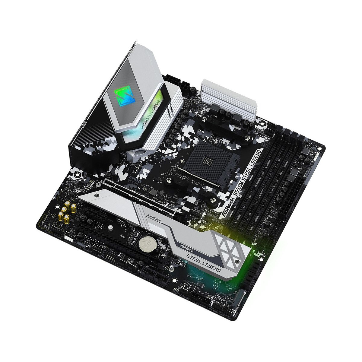 Placa de baza ASROCK, B550M Steel Legend, AM4, micro ATX, AMD B550