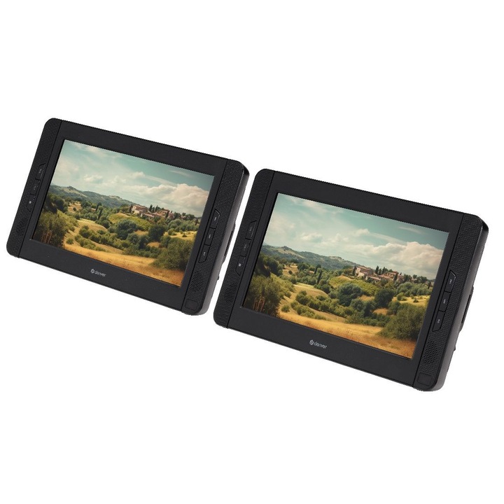 Преносим DVD комплект DENVER MTW-1098, 10'' екран, USB, SD, чанта за носене, черен, 29.3x4x17.3cm