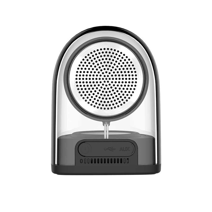 Set 2 boxe TWS Devia Crystal, Bluetooth 4.2, 2x3W, carcasa de silicon, negru