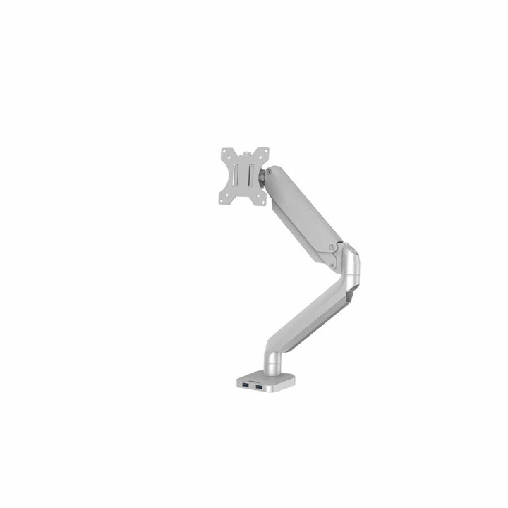 Brat ergonomic pentru monitor, Fellowes, Platinum, argintiu