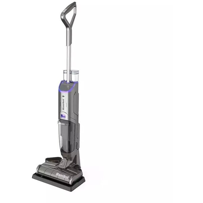 Aspirator Mamibot FLOMO I este un aspirator vertical cordless 2‑in‑1, care aspira si freaca simultan, 150 W, Filtru HEPA, Gri