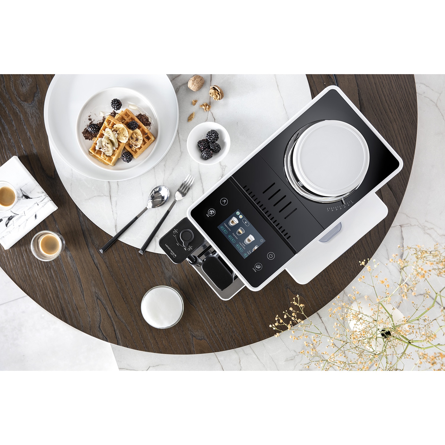 Espressor automat De’Longhi Rivelia EXAM440.55.W, 18 bauturi, 2 ...