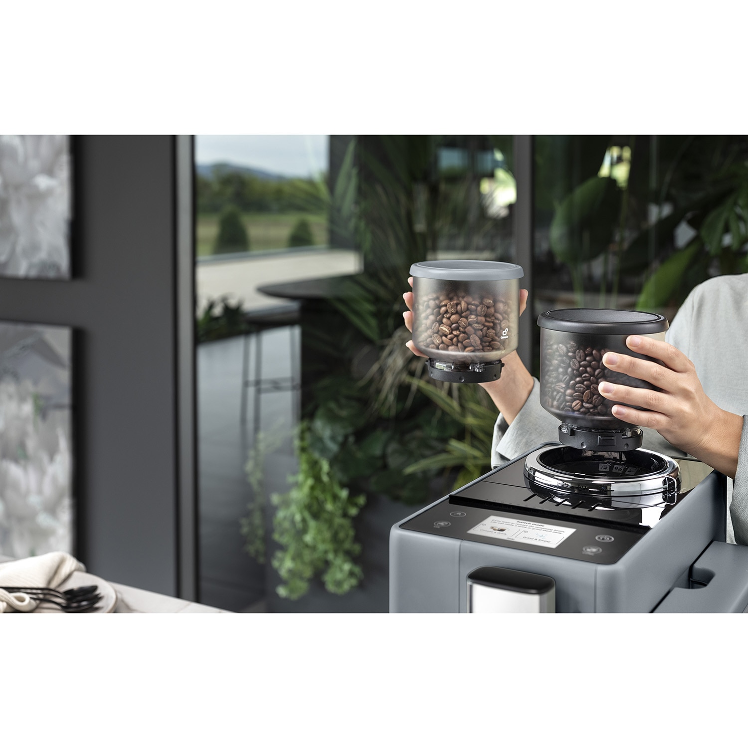Espressor automat De’Longhi Rivelia EXAM440.55.G, 18 bauturi, 2 ...