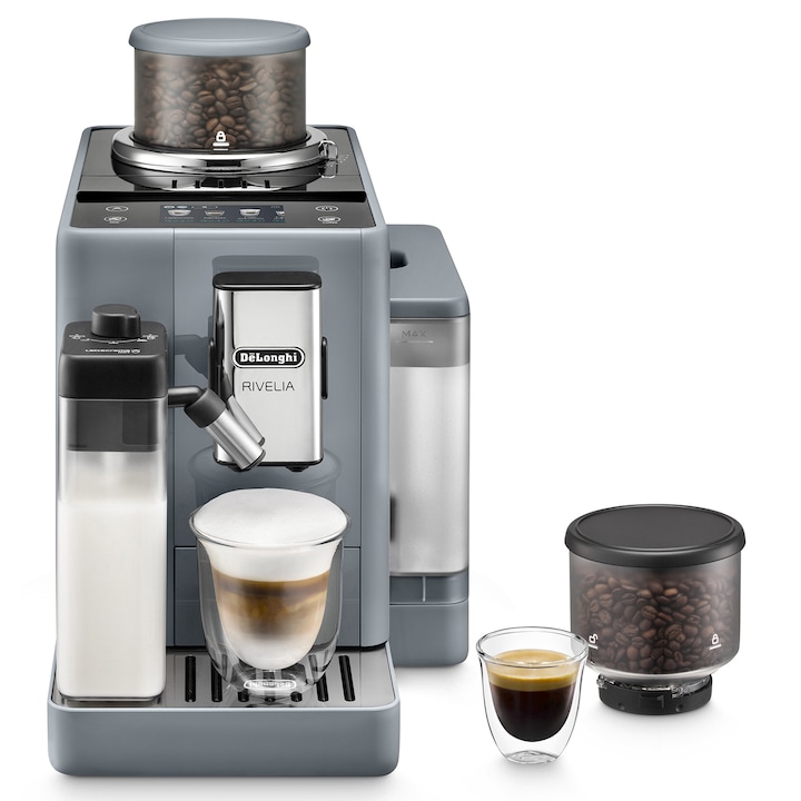 ΠΠ°ΡΠ΅Π°Π²ΡΠΎΠΌΠ°Ρ De'Longhi Rivelia EXAM 440.55.G, 0132215475, 2 ΠΊΠΎΠ½ΡΠ΅ΠΉΠ½Π΅ΡΠ° Π·Π° Π·ΡΡΠ½Π°, Π’Π΅Ρ
Π½ΠΎΠ»ΠΎΠ³ΠΈΡ Bean Adapt, ΠΠ°ΡΠ°ΡΠ° Ρ ΡΠ΅Ρ
Π½ΠΎΠ»ΠΎΠ³ΠΈΡ LatteCrema Hot, 1450W, 19 Π±Π°ΡΠ°, 1,4 Π», Π‘ΠΈΠ²