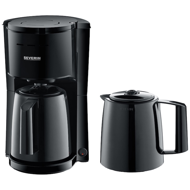 Cafetiera Severin KA9307 cu 2 Cani Termice Capacitate 1.0L 1000W Negru