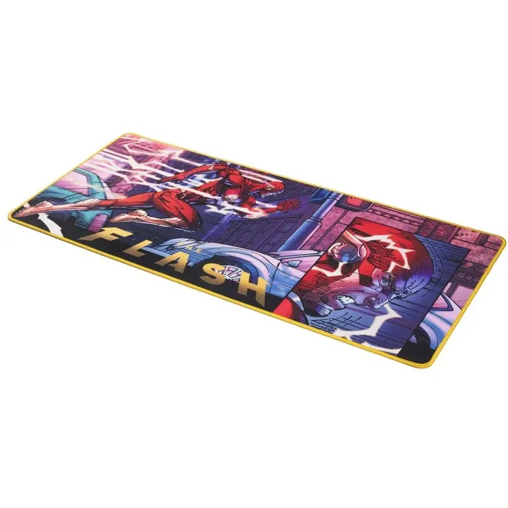 Mousepad, Subsonic, The Flash, Rezistent la apa, Baza antiderapanta, 90 x 40 cm, Multicolor