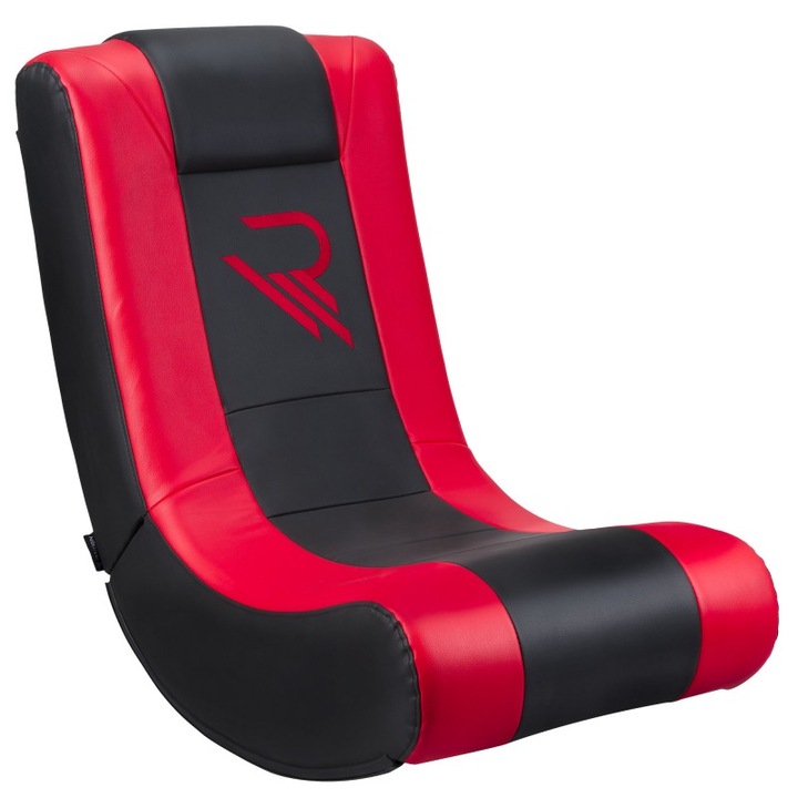 Стол за гейминг Subsonic Raiden RockNSeat Pro, екологична кожа, ергономичен, сгъваем, черен/червен, 80x50см