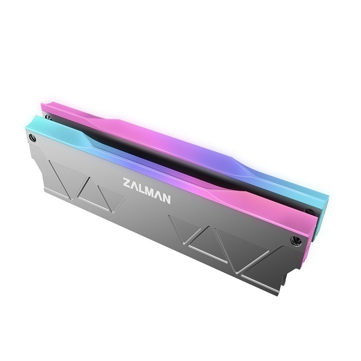 Radiator memorie Zalman ZM-MH10, aluminiu, ARGB, argintiu, 137x8.5x40mm