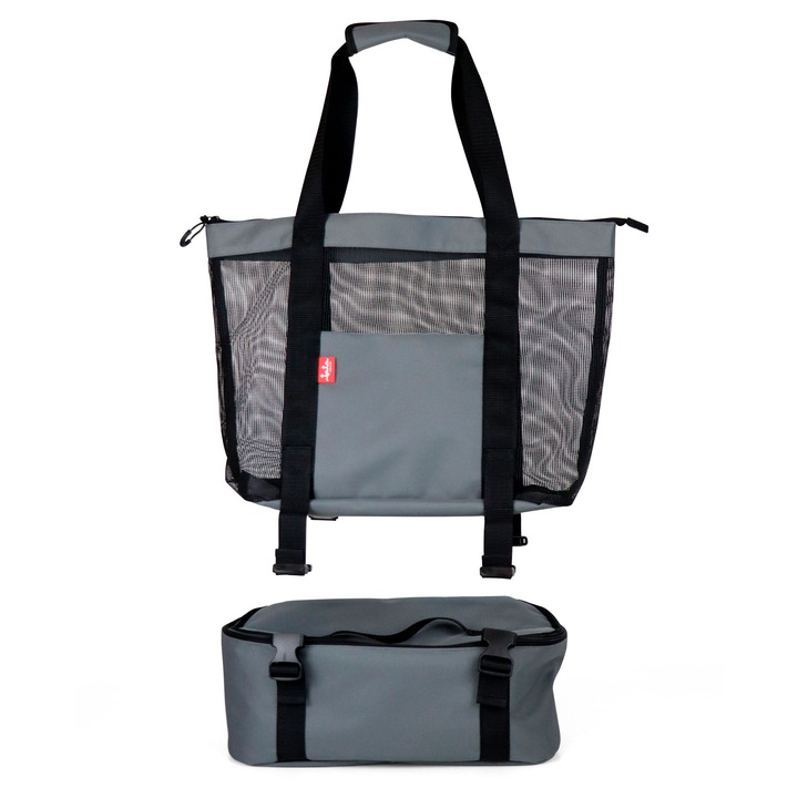 Geanta termoizolanta Jata HPOR7056, material RPET reciclat, 2 compartimente, impermeabila, 48x18x48cm