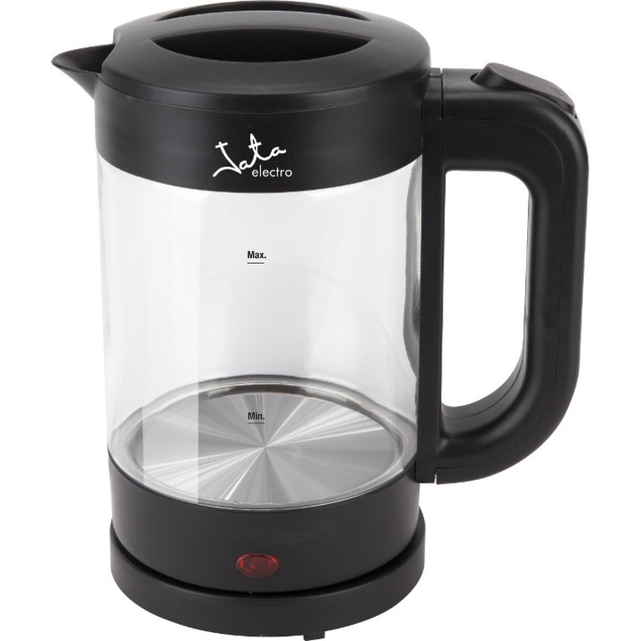 Borcan borosilicat Jata HA702, capacitate 1.2L, fara BPA, baza rotativa 360, inox