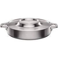 Cratita antiaderenta cu capac Fiskars Norden, otel inoxidabil, Ø 28 cm