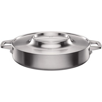 Cratita antiaderenta cu capac Fiskars Norden, otel inoxidabil, Ø 28 cm