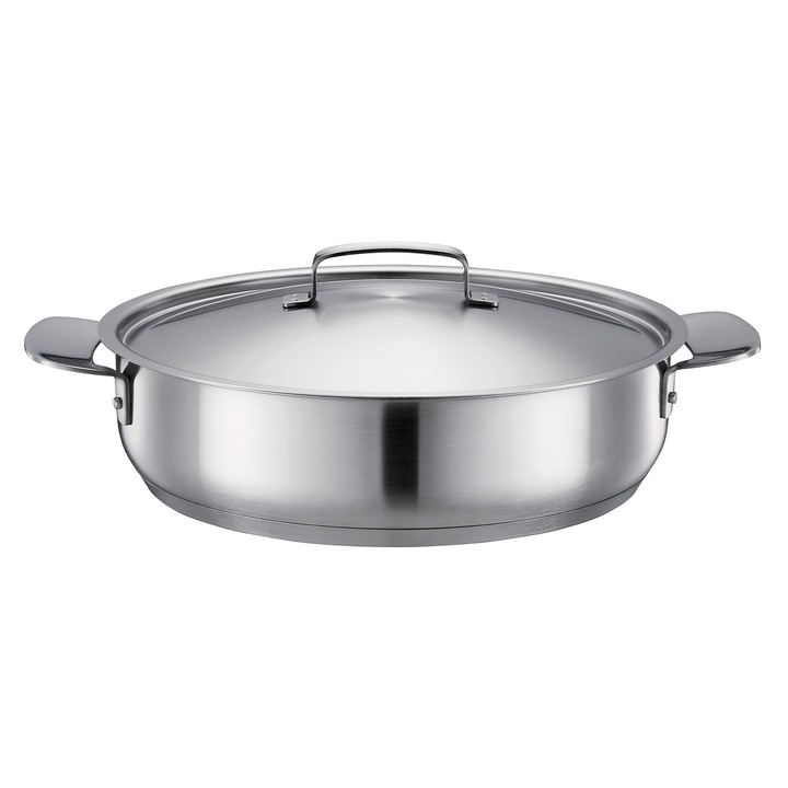 Fiskars All Steel tapadásmentes serpenyő fedővel, rozsdamentes acél, Ø 28 cm