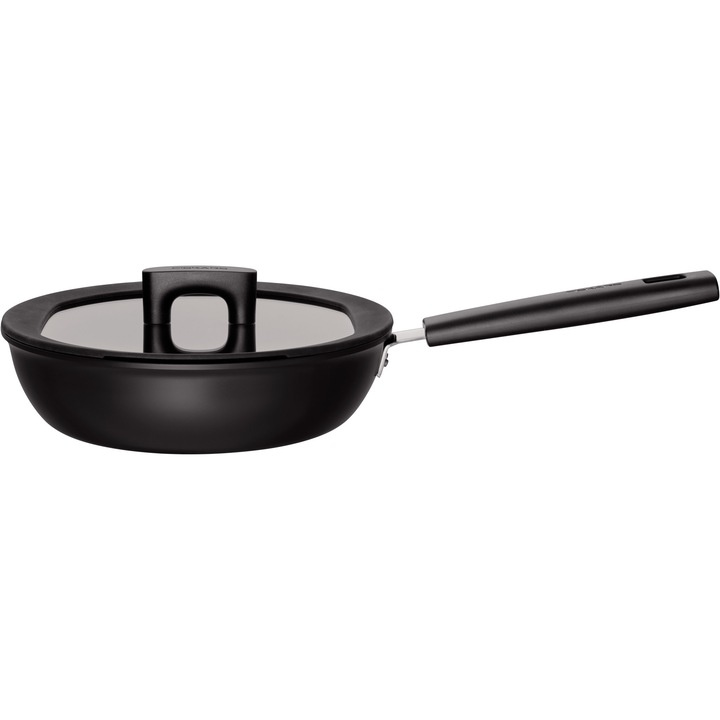 Fiskars Hard Face незалепващ тиган с капак, алуминий, Ø 24 см, 2.2L