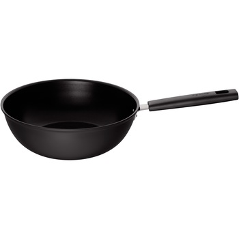 Tigaie wok antiaderenta Fiskars Hard Face, aluminiu, Ø 28 cm, 4,5L