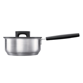 Cratita cu capac Fiskars Hard Face, otel inoxidabil, 1.8L