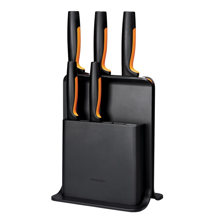 Set 5 cutite Fiskars Functional Form cu suport din plastic
