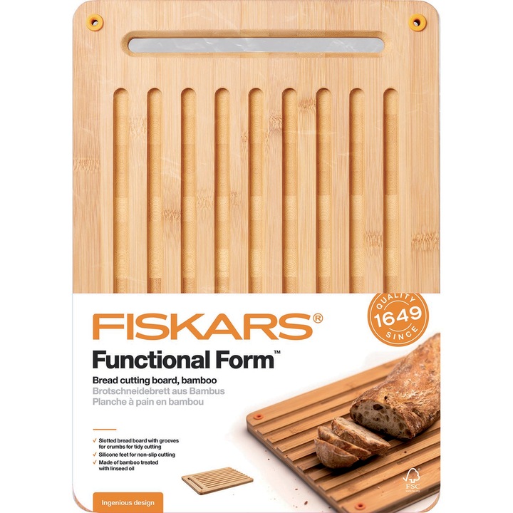 Tocator din lemn de bambus Fiskars Functional Form