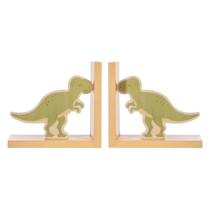 Suport de carti din lemn T-Rex, Sass and Belle, 14x30cm, set 2 bucati