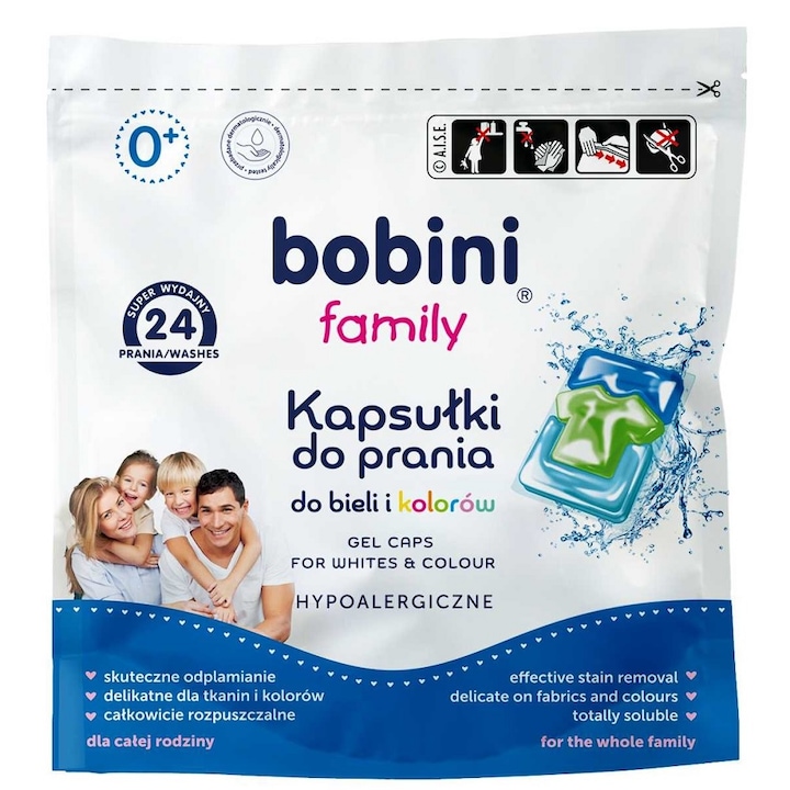 24 db mosókapszula készlet, Orsók, Újszülötteknek, Fehér/színes ruhaneműhöz