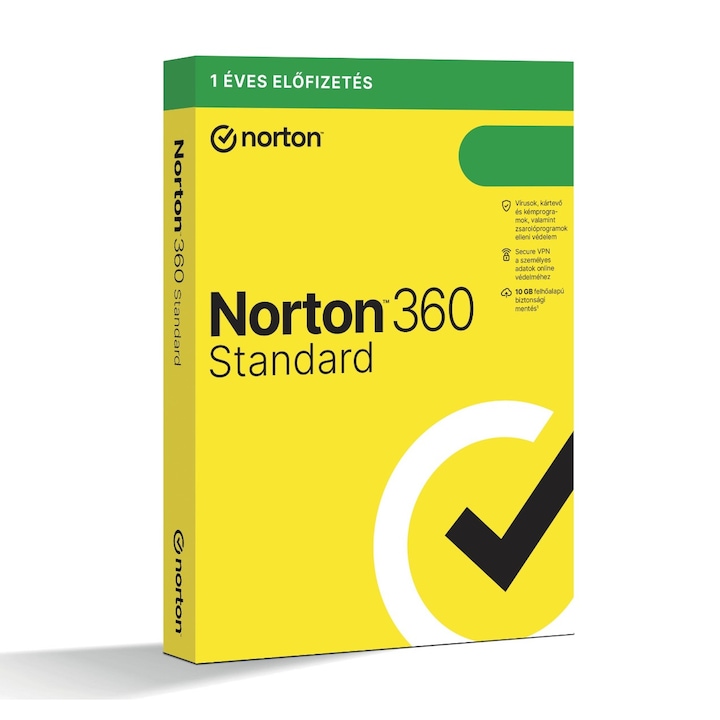 Norton 360 Standard 10GB 1 Felhasználó 1+1 gép 1 éves dobozos vírusirtó szoftver