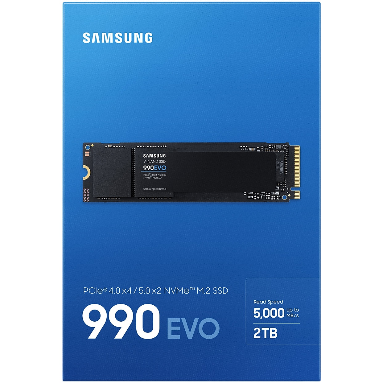 内蔵型SSD Samsung 990 EVO 2TB Nvme SSD Solid State Drive (SSD) Samsung 990 EVO, 2TB, PCIe Gen4 ×4 NVMe