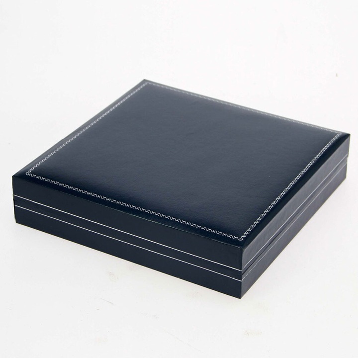 Érmedoboz, Széf Albumok, Eleganta 7917, párnázott belső, sötétkék habbetét, 160 x 160 mm memóriahabos ágy