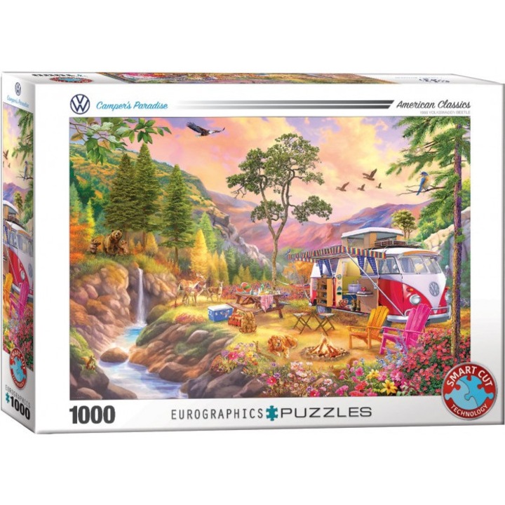 EuroGraphics 1000 db-os puzzle - VW Bus - Campers Paradise (6000-5866)