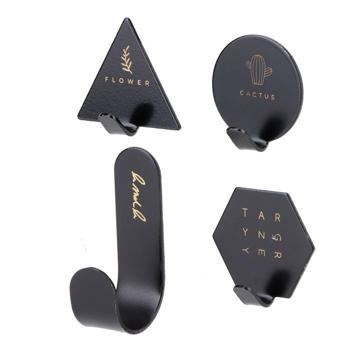 Jormftte 4 ruhaszervező tartó készlet, falra szerelhető, nagy kapacitású, kompakt kialakítás