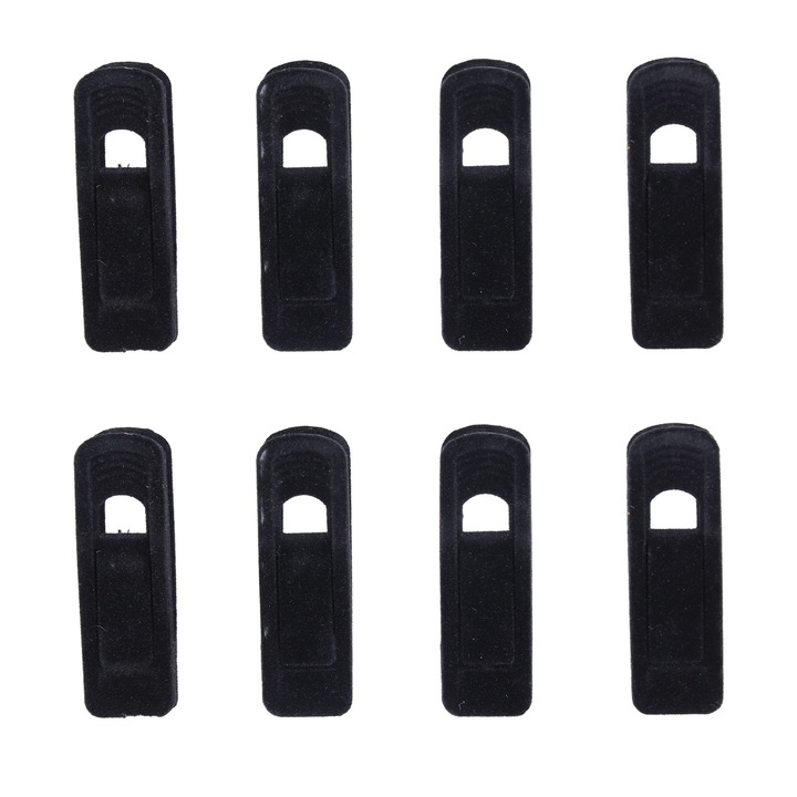 Set 10 Cleme pentru rufe, Catifea, Negru