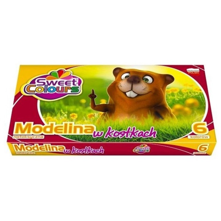 Sweet Colours modelőgyurma, 6 intenzív színű készlet, többszínű