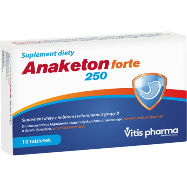 Supliment alimentar, Vitis Pharma, Anaketon forte 250, 10 tablete