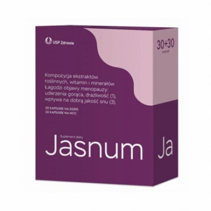 Supliment alimentar, Jasnum, USP Zdrowie, 30 capsule zi + 30 capsule noapte