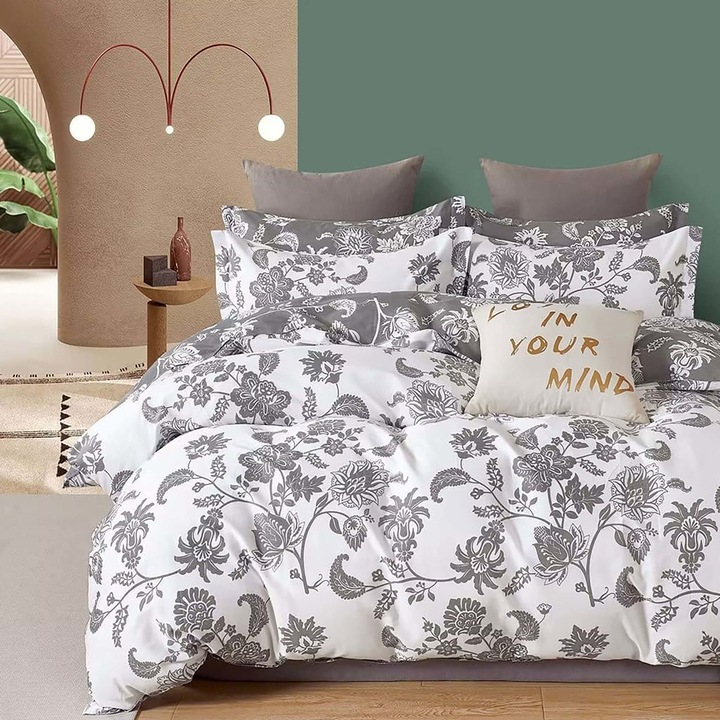 Dupla ágynemű, pamut 100% percál, 240x260 cm, 6 db, Ralex Pucioasa, PRC85