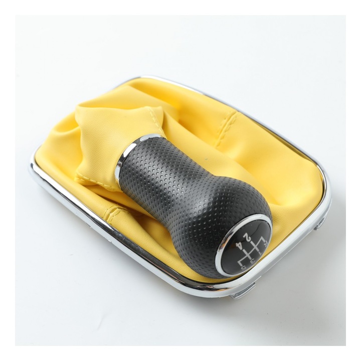 Nuca schimbator + manson Volkswagen Golf 4, 5 viteze, negru cu galben