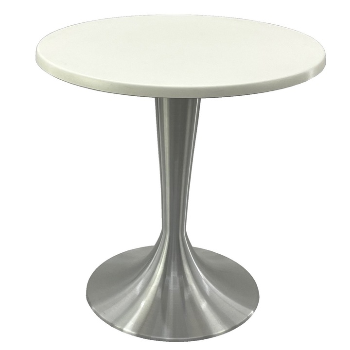 Masa bistro rotunda D70xh74cm Raki Uni Art, blat werzalit si baza aluminiu