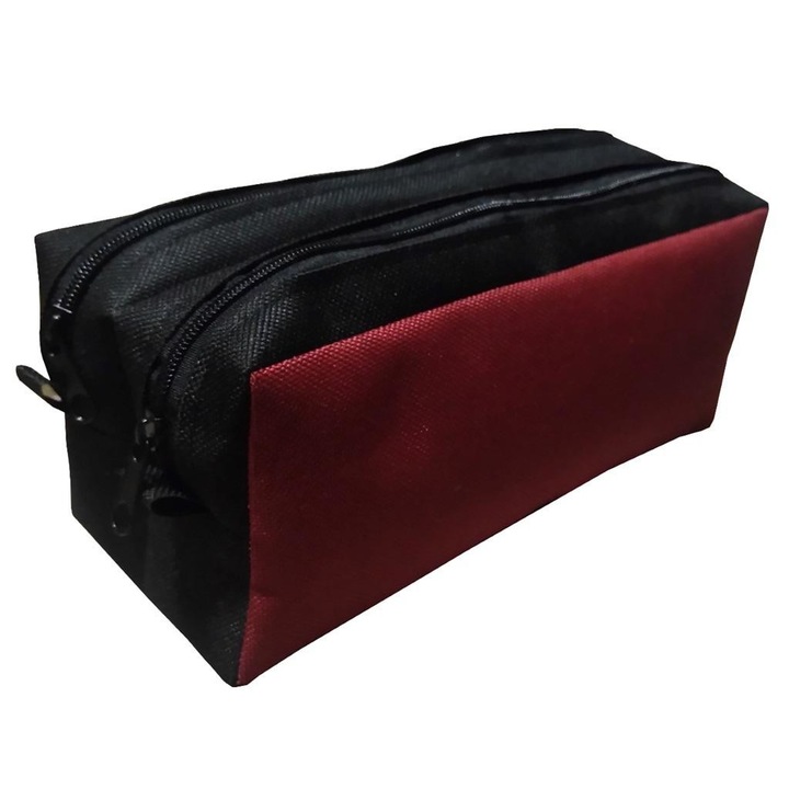 Iskolai tolltartó, 7R, Cordura, 2 rekeszes, burgundi