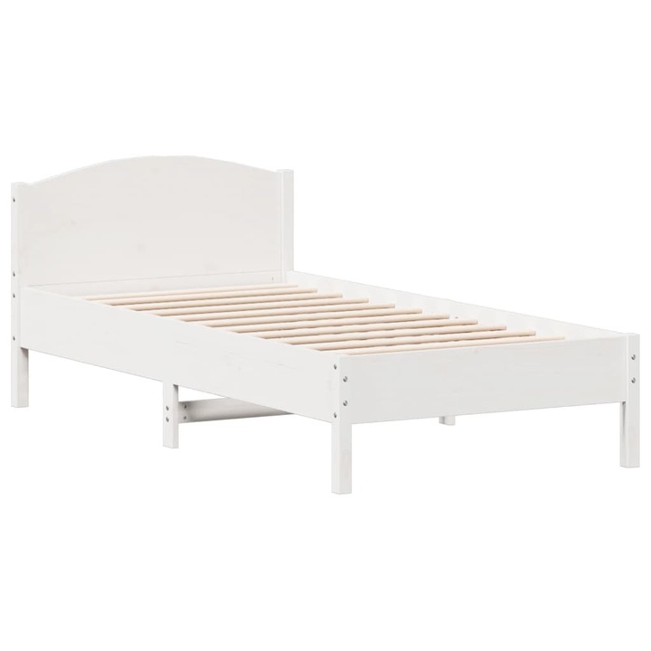 vidaXL fehér tömör fenyőfa ágy matrac nélkül 75 x 190 cm 842627