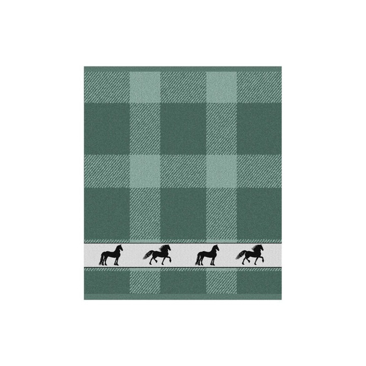 Prosop bucatarie, verde, Horse, 50×55 cm