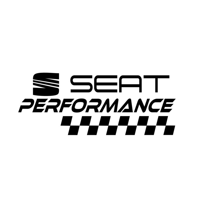 Sticker auto Seat logo performance, negru 26 cm