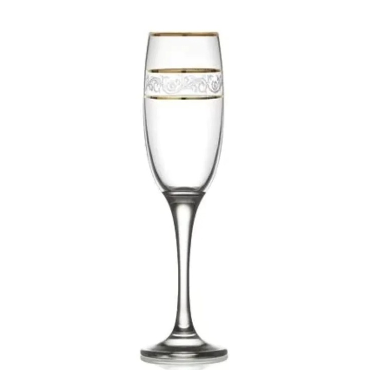 Комплект от 6 чаши за шампанско Lav Adora Gold, 190 ml / NEV 539, E EFRALL